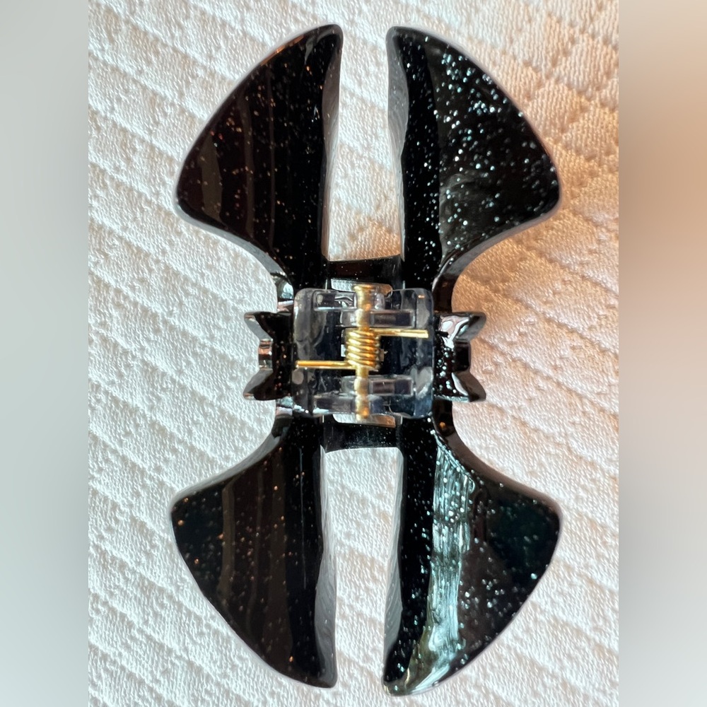 Glitter Bat Hair Clip Black New - Picture 4 of 5